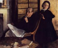 Degas, Edgar - Henri De Gas and His Neice, Lucie Degas